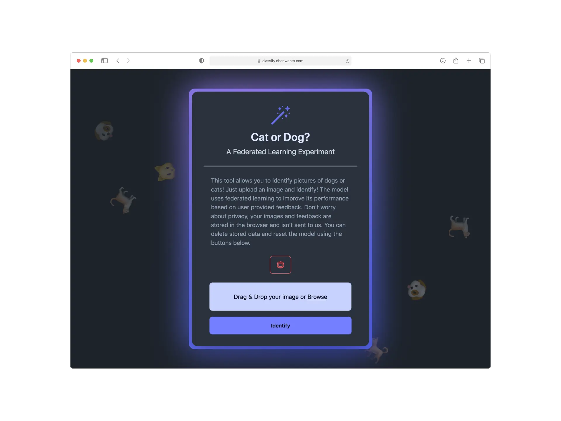 AI Image Classifier Mockup Light